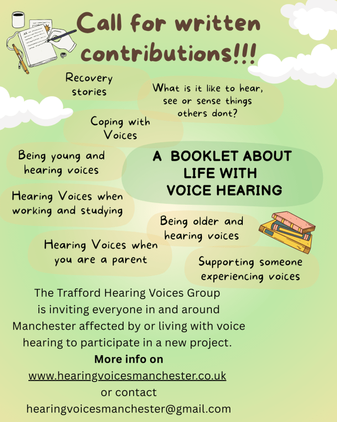 Call For Contributions! share your story about life with voice&nbsp;hearing